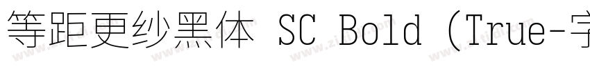 等距更纱黑体 SC Bold (True字体转换
